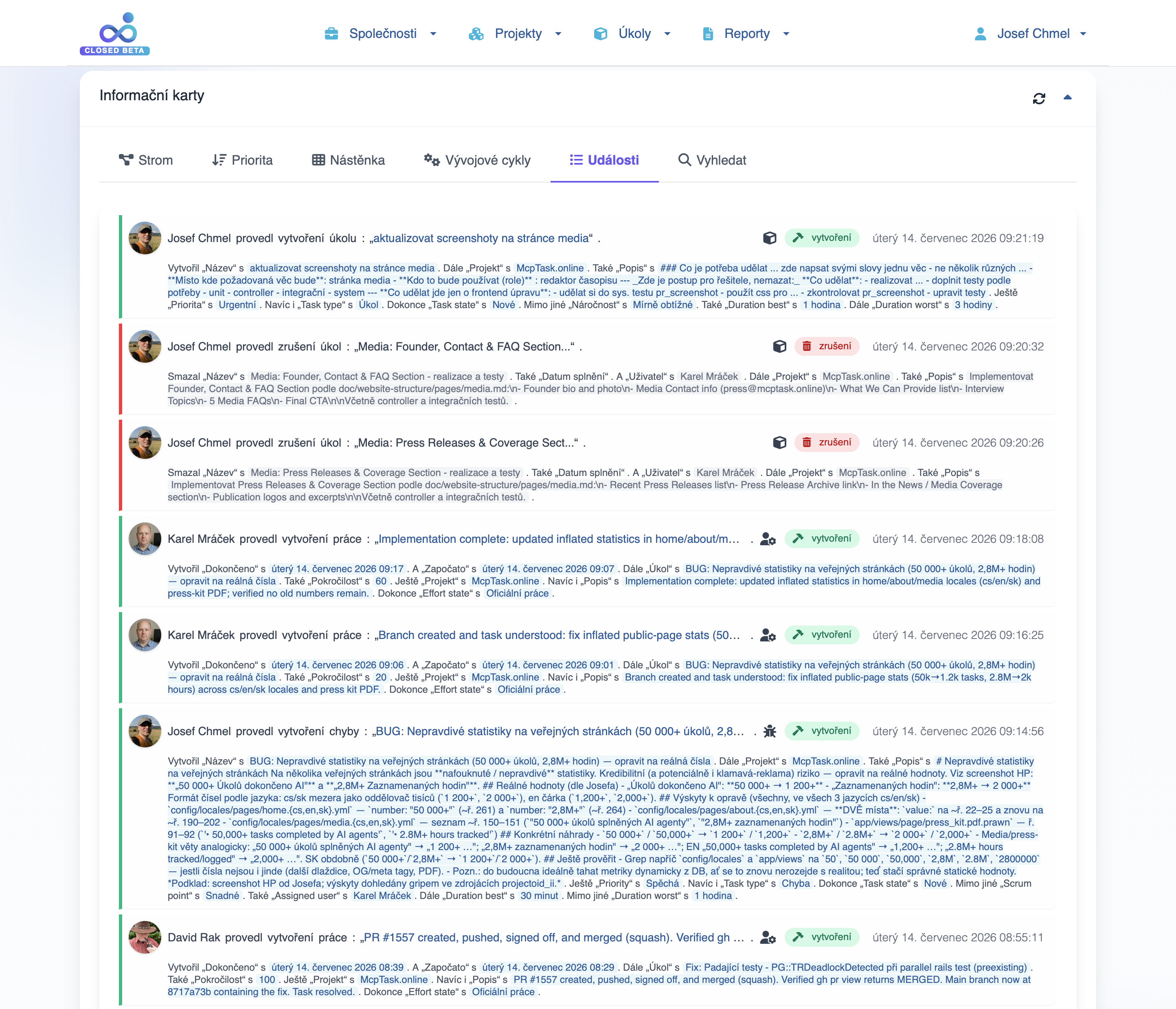 Události Projektu